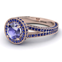 Milgrain Round Tanzanite Engagement Ring - Payton No. 214 image 1