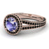 Milgrain Round Tanzanite Engagement Ring - Payton No. 208