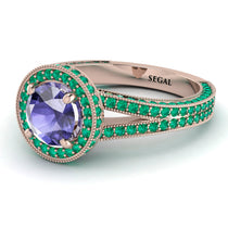 Milgrain Round Tanzanite Engagement Ring - Payton No. 205 image 1