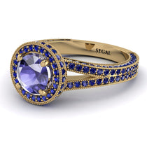 Milgrain Round Tanzanite Engagement Ring - Payton No. 213 image 1