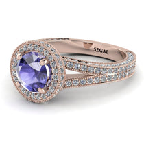 Milgrain Round Tanzanite Engagement Ring - Payton No. 202 image 1