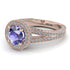 Milgrain Round Tanzanite Engagement Ring - Payton No. 202