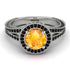 Milgrain Round Yellow Diamond Engagement Ring - Payton No. 1009 image 3