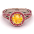 Milgrain Round Yellow Diamond Engagement Ring - Payton No. 1011 image 3