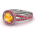 Milgrain Round Yellow Diamond Engagement Ring - Payton No. 1012