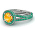 Milgrain Round Yellow Diamond Engagement Ring - Payton No. 1006 image 1