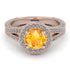 Milgrain Round Yellow Diamond Engagement Ring - Payton No. 1002 image 3