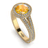 Milgrain Round Yellow Diamond Engagement Ring - Payton No. 1001