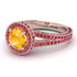 Milgrain Round Yellow Diamond Engagement Ring - Payton No. 1011