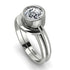 Solitaire Bezel Minimalist Diamond Bridal Set - Emerson No. 3 image 3