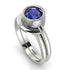 Solitaire Bezel Minimalist Sapphire Bridal Set - Emerson No. 15