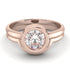Solitaire Bezel Minimalist Diamond Bridal Set - Emerson No. 2