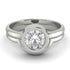 Solitaire Bezel Minimalist Diamond Bridal Set - Emerson No. 3 image 1