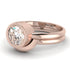 Solitaire Bezel Minimalist Diamond Bridal Set - Emerson No. 2
