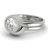 Solitaire Bezel Minimalist Diamond Bridal Set - Emerson No. 3