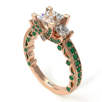 Modern Geometric Diamond Gold Engagement Ring - Beverly No. 17 image 1
