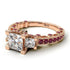 Modern Geometric Diamond Gold Engagement Ring - Beverly No. 47