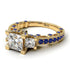 Modern Geometric Diamond Gold Engagement Ring - Beverly No. 61