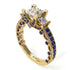 Modern Geometric Diamond Gold Engagement Ring - Beverly No. 61