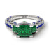 Modern Geometric Emerald Gold Engagement Ring - Beverly No. 66