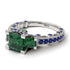 Modern Geometric Emerald Gold Engagement Ring - Beverly No. 66