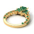 Modern Geometric Emerald Gold Engagement Ring - Beverly No. 19