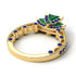 Modern Geometric Emerald Gold Engagement Ring - Beverly No. 64