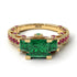 Modern Geometric Emerald Gold Engagement Ring - Beverly No. 49 image 2