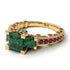 Modern Geometric Emerald Gold Engagement Ring - Beverly No. 49 image 3