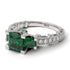 Modern Geometric Emerald Gold Engagement Ring - Beverly No. 6