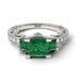 Modern Geometric Emerald Gold Engagement Ring - Beverly No. 6