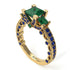Modern Geometric Emerald Gold Engagement Ring - Beverly No. 64