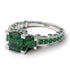 Modern Geometric Emerald Gold Engagement Ring - Beverly No. 21