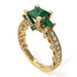 Modern Geometric Emerald Gold Engagement Ring - Beverly No. 4