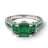 Modern Geometric Emerald Gold Engagement Ring - Beverly No. 21 image 3
