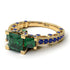 Modern Geometric Emerald Gold Engagement Ring - Beverly No. 64 image 3