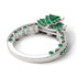 Modern Geometric Emerald Gold Engagement Ring - Beverly No. 21