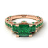 Modern Geometric Emerald Gold Engagement Ring - Beverly No. 20 image 2