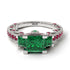 Modern Geometric Emerald Gold Engagement Ring - Beverly No. 51 image 2