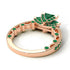 Modern Geometric Emerald Gold Engagement Ring - Beverly No. 20