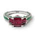 Modern Geometric Ruby Gold Engagement Ring - Beverly No. 27 image 3