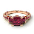 Modern Geometric Ruby Gold Engagement Ring - Beverly No. 56 image 2