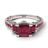 Modern Geometric Ruby Gold Engagement Ring - Beverly No. 57 image 3