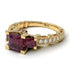 Modern Geometric Ruby Gold Engagement Ring - Beverly No. 10