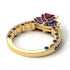 Modern Geometric Ruby Gold Engagement Ring - Beverly No. 70