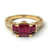 Modern Geometric Ruby Gold Engagement Ring - Beverly No. 10 image 4