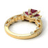 Modern Geometric Ruby Gold Engagement Ring - Beverly No. 10
