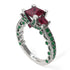 Modern Geometric Ruby Gold Engagement Ring - Beverly No. 27
