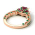 Modern Geometric Ruby Gold Engagement Ring - Beverly No. 26