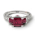 Modern Geometric Ruby Gold Engagement Ring - Beverly No. 12